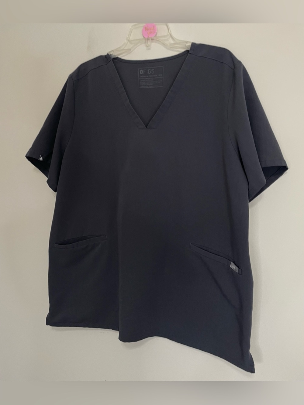Figs‎ V-Neck Scrub Top in Charcoal~ Size XXL Medical Staff